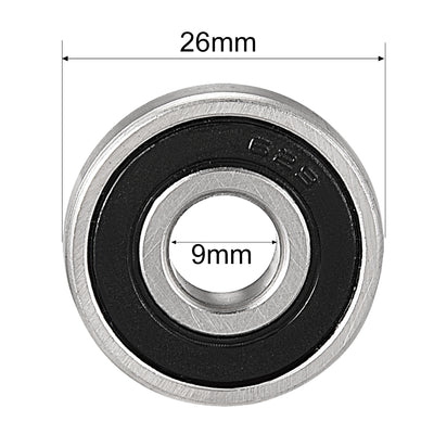 Harfington Uxcell Deep Groove Ball Bearings Double Sealed Carbon Steel