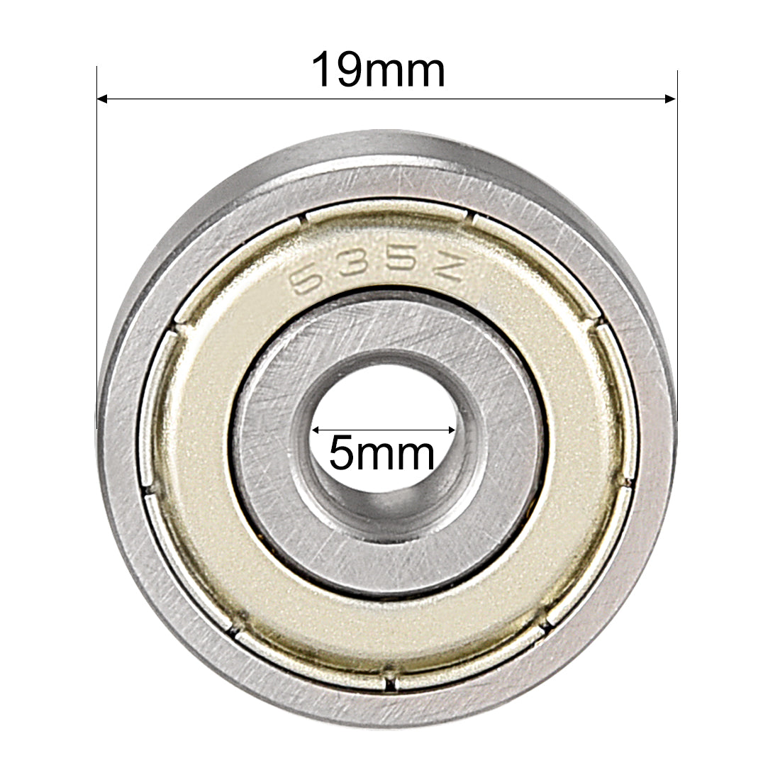 uxcell Uxcell Deep Groove Ball Bearings Metric Single Shielded Chrome Steel ABEC1 Z2