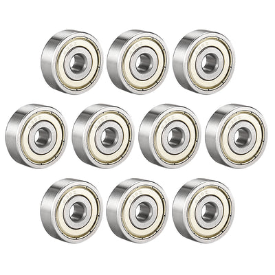 Harfington Uxcell Deep Groove Ball Bearings Metric Single Shielded Chrome Steel ABEC1 Z2