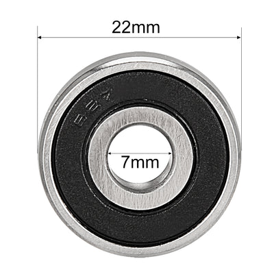 Harfington Uxcell Deep Groove Ball Bearings Metric Double Sealed Chrome Steel Z1