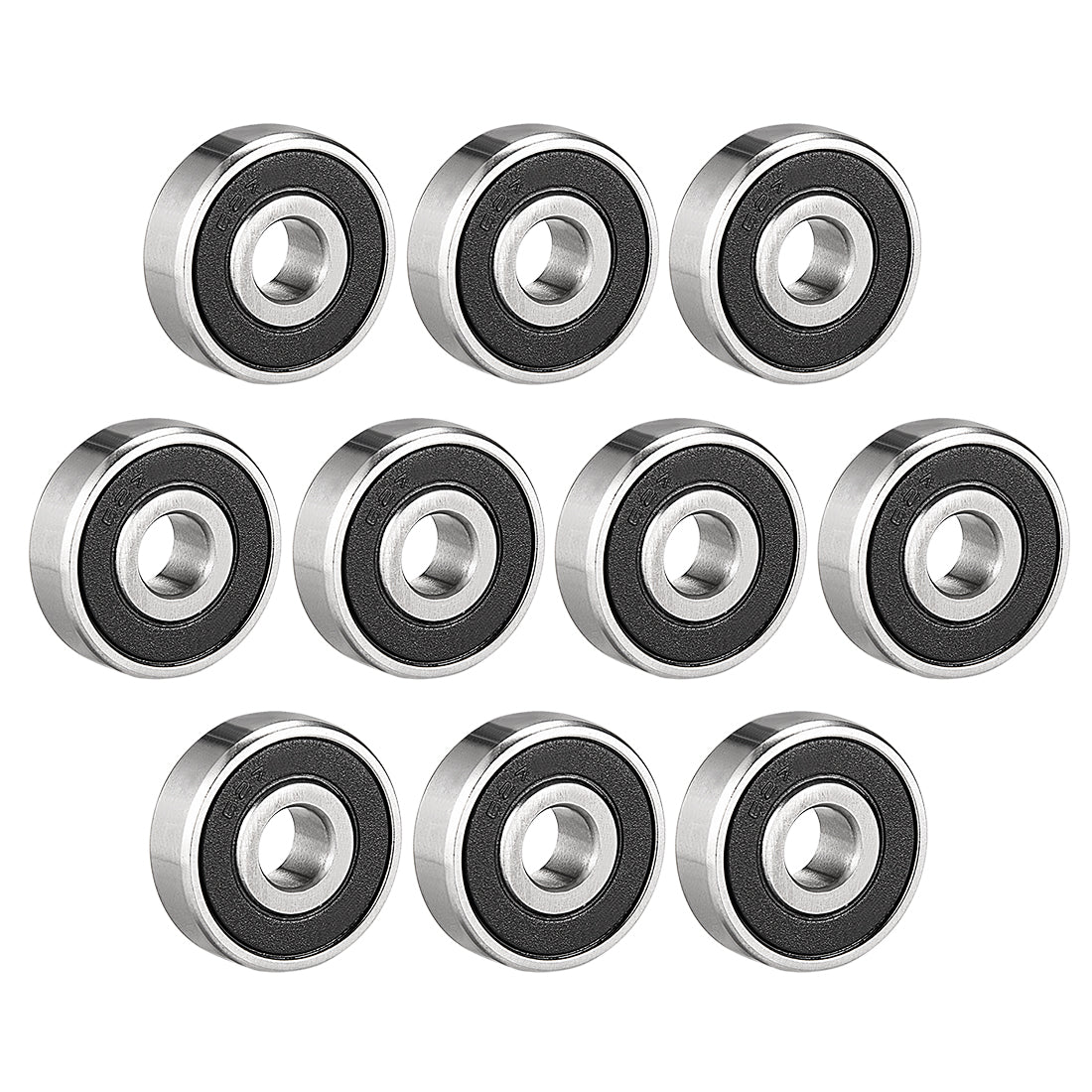 uxcell Uxcell Deep Groove Ball Bearings Metric Double Seal Chrome Steel ABEC1 Z1