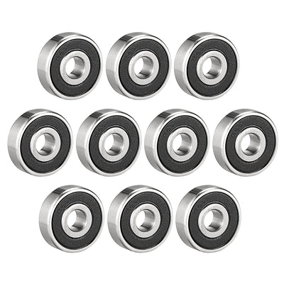 Harfington Uxcell Deep Groove Ball Bearings Metric Double Seal Chrome Steel ABEC1 Z1