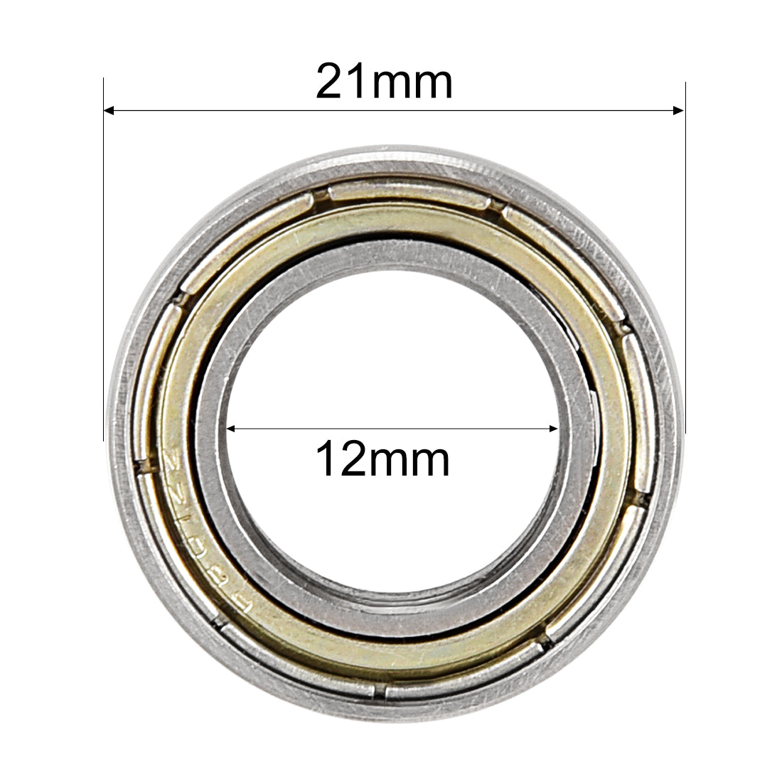 uxcell Uxcell Deep Groove Ball Bearings Metric Double Shield Carbon Steel Z1