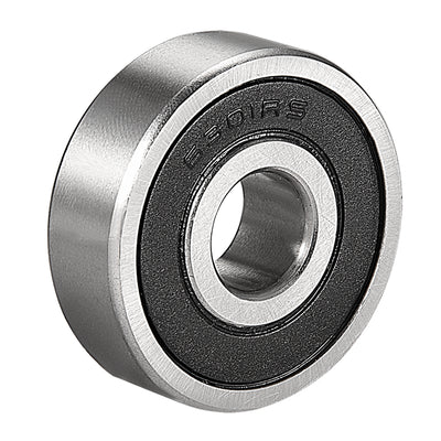 Harfington Uxcell Deep Groove Ball Bearings Metric Single Sealed Chrome Steel ABEC1 Z2