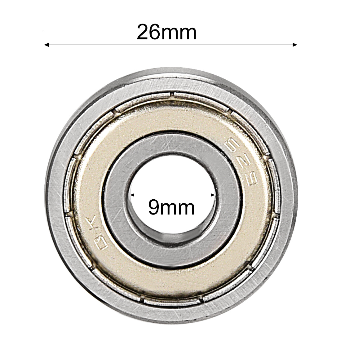 uxcell Uxcell Deep Groove Ball Bearings Metric Double Shielded Chrome Steel ABEC1 Z1 Level