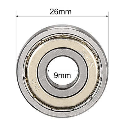 Harfington Uxcell Deep Groove Ball Bearings Metric Double Shielded Chrome Steel ABEC1 Z1 Level