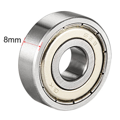 Harfington Uxcell Deep Groove Ball Bearing Metric Double Shielded Chrome Steel P0 Z1