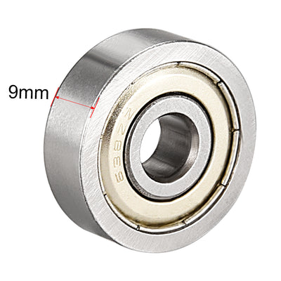 Harfington Uxcell Deep Groove Ball Bearings  Metric Double Shielded Chrome Steel P0 Z2