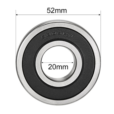 Harfington Uxcell Deep Groove Ball Bearings Metric Double Sealed Chrome Steel ABEC1 Z2 Level