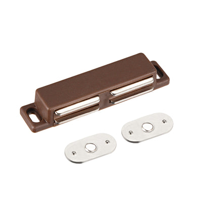 Harfington Uxcell Double Magnetic Catch Latch In Closures PP Brown for Cabinet Door Shutter