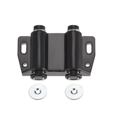 Harfington Uxcell Double Magnetic Touch Catch Latch Plastic PE Black for Cabinet Door Shutter