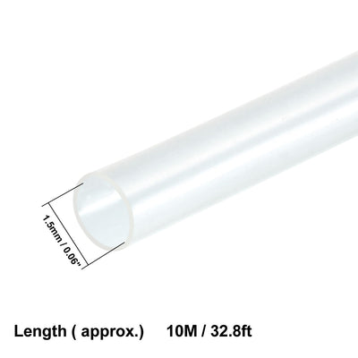 Harfington Uxcell Heat Shrink Tube 2:1 Electrical Insulation Tube Wire Cable Tubing Sleeving Wrap Clear 1.5mm Diameter 10m Long