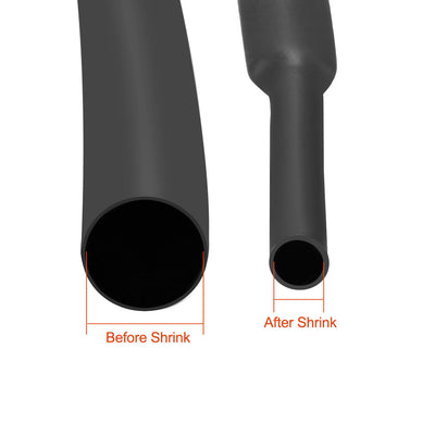 Harfington Uxcell Schrumpfschlauch, 1,5 mm Durchmesser 2: 1 Schrumpfschlauch Kabelhülse Schrumpfschlauch 5 m Länge Blau