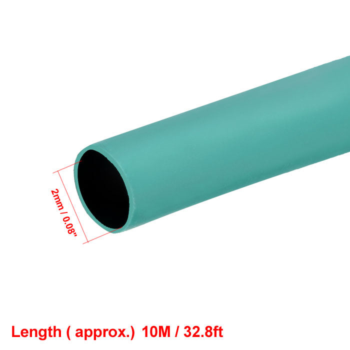 uxcell Uxcell Heat Shrink Tube 2:1 Electrical Insulation Tube Wire Cable Tubing Sleeving Wrap Green 2mm Diameter 10m Long