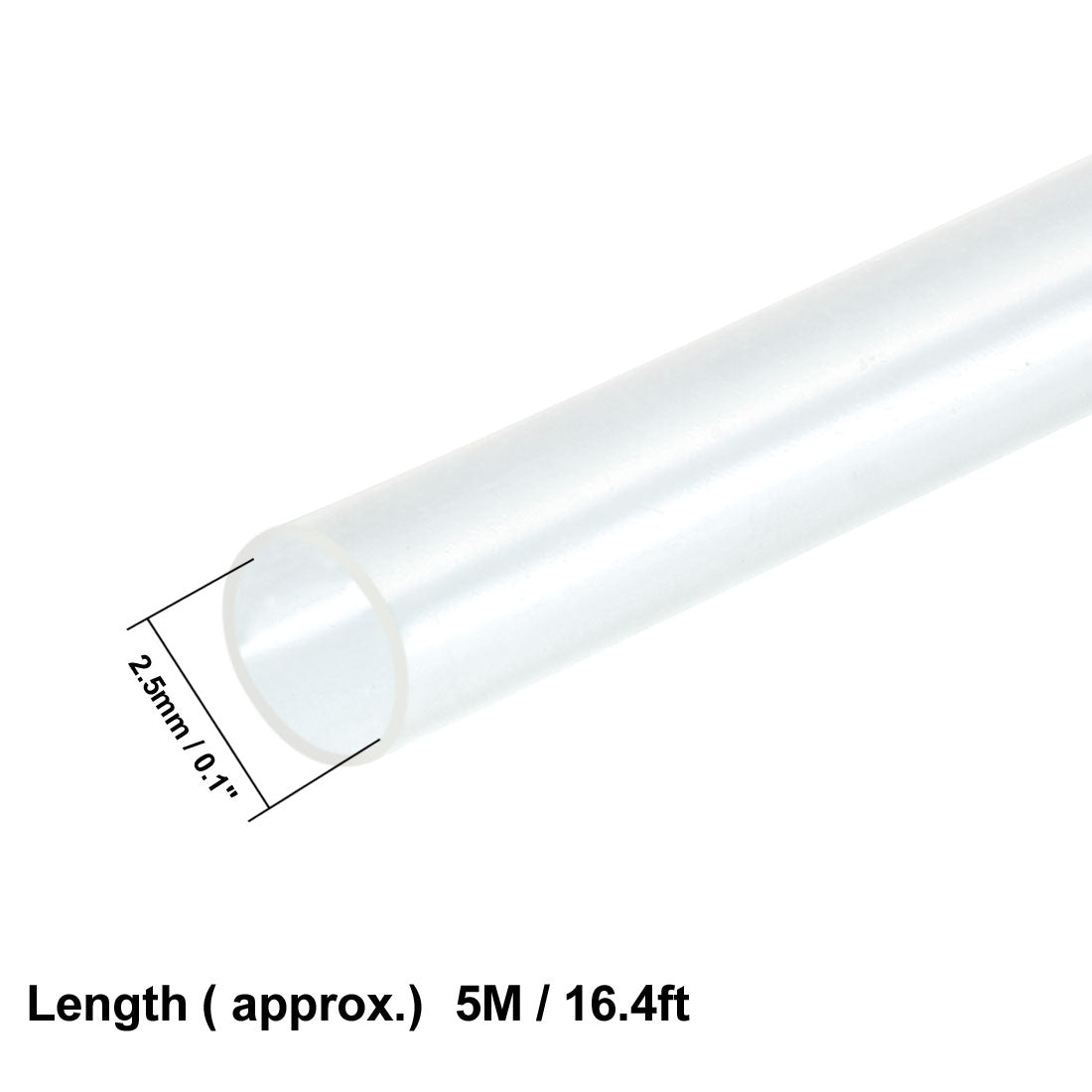 uxcell Uxcell Heat Shrink Tube 2:1 Electrical Insulation Tube Wire Cable Tubing Sleeving Wrap Clear 2.5mm Diameter 5m Long