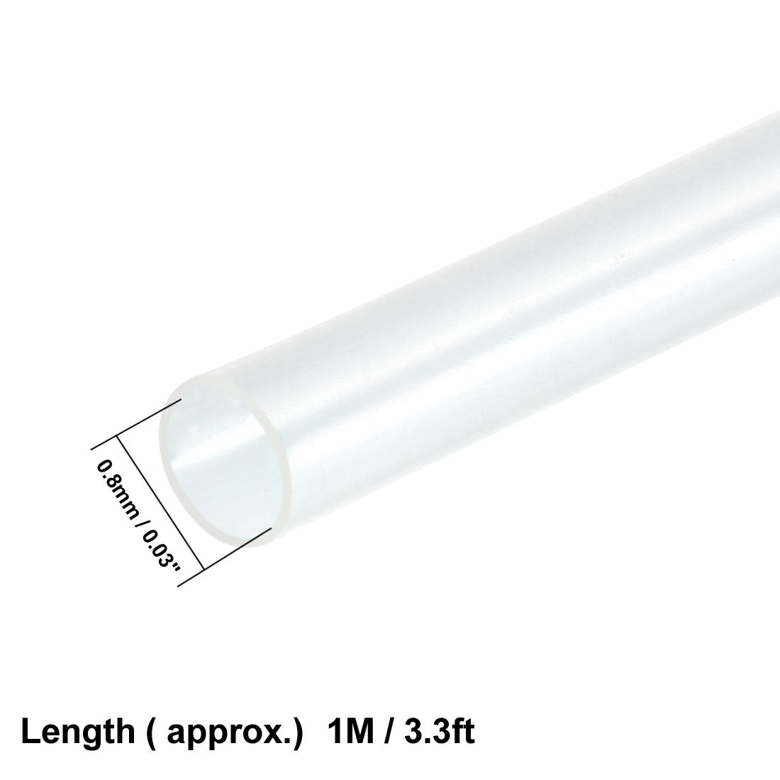 uxcell Uxcell Heat Shrink Tube 2:1 Electrical Insulation Tube Wire Cable Tubing Sleeving Wrap Clear 0.8mm Diameter 1m Long