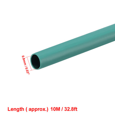 Harfington Uxcell Heat Shrink Tube 2:1 Electrical Insulation Tube Wire Cable Tubing Sleeving Wrap Green 0.8mm Diameter 10m Long