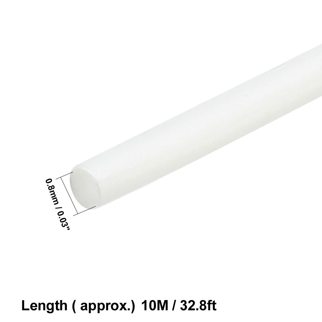 uxcell Uxcell Heat Shrink Tube 2:1 Electrical Insulation Tube Wire Cable Tubing Sleeving Wrap White 0.8mm Diameter 10m Long