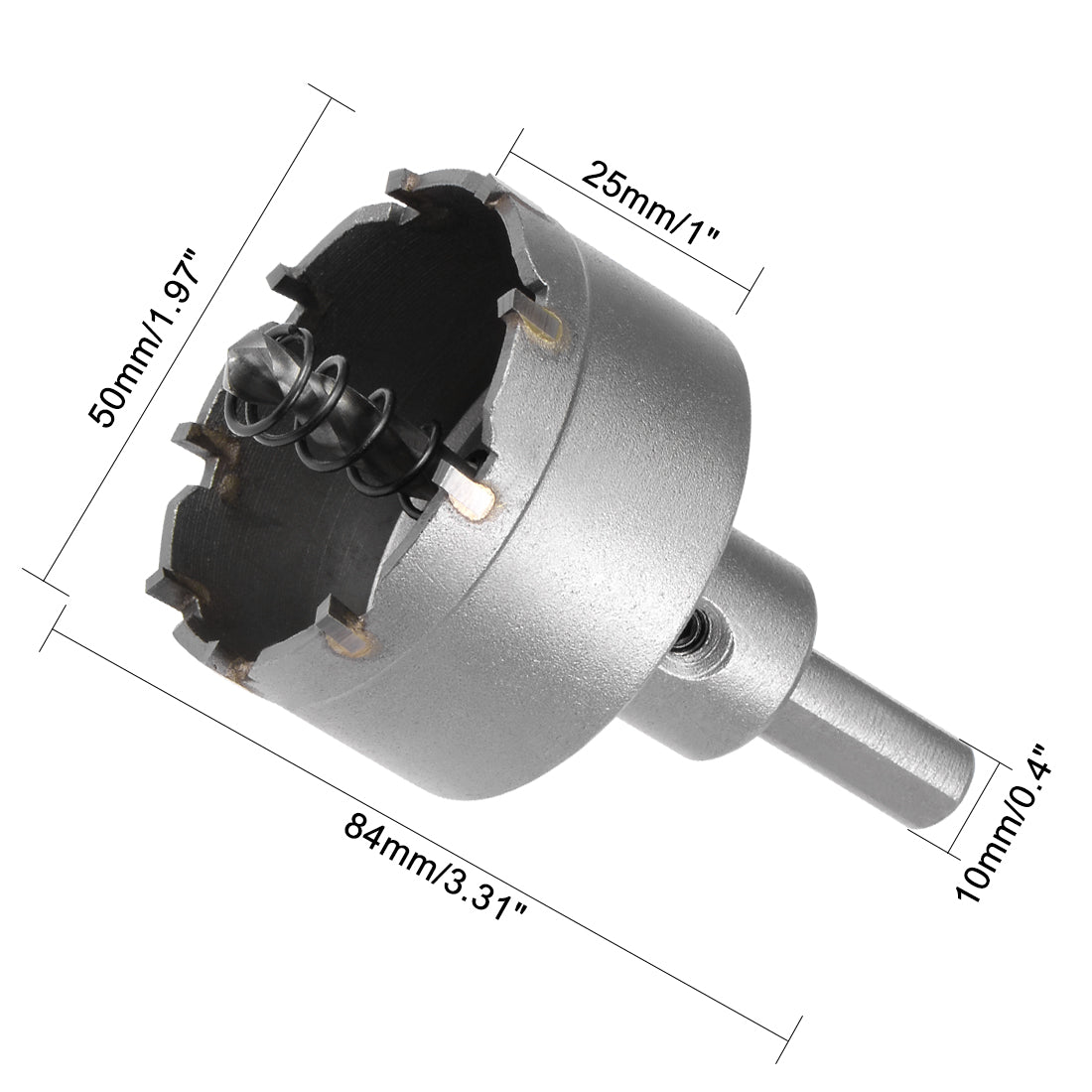 uxcell Uxcell Carbide Hole Cutter Drill Bits for Stainless Steel Alloy Metal, 50mm