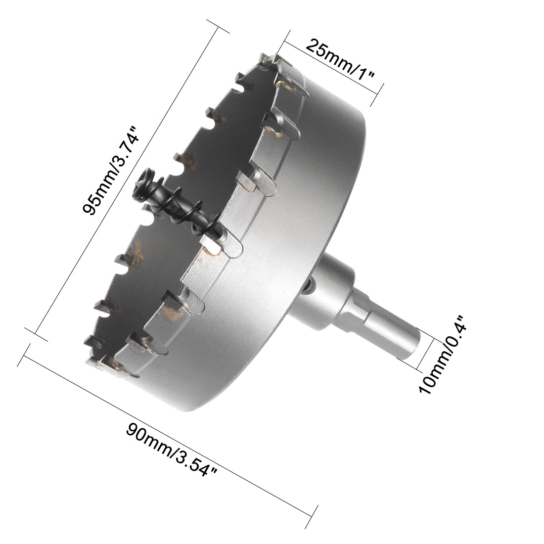 uxcell Uxcell Carbide Hole Cutter Drill Bits for Stainless Steel Alloy Metal, 95mm