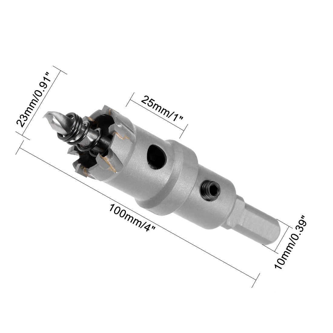 uxcell Uxcell Carbide Hole Saw Cutter Drill Bits for Stainless Steel Alloy Metal, 23mm