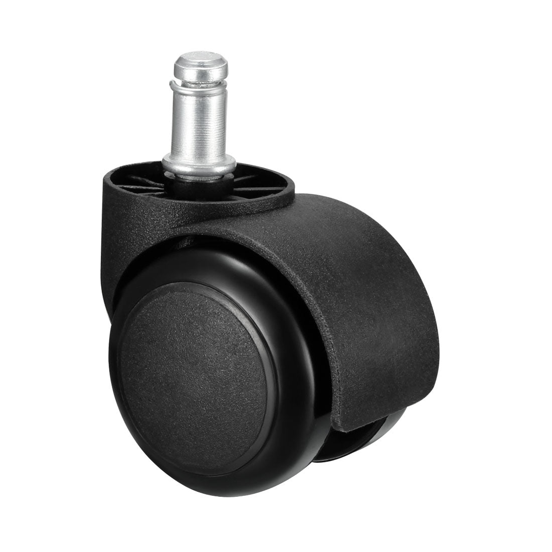 uxcell Uxcell Office Chair Casters Wheels 2 Inch PU Twin Wheel Universal Standard 11mm Stem Swivel Caster Black, 5 Pcs