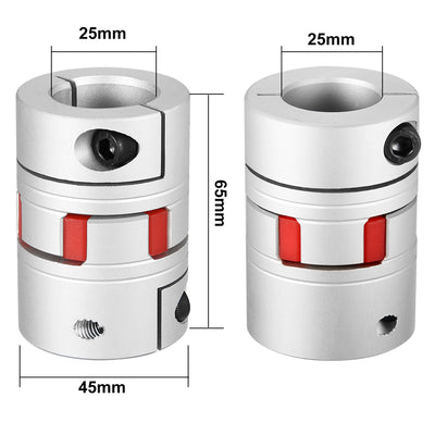 Harfington Uxcell Shaft Coupling L65xD45 Flexible Coupler Joint for Servo Stepped Motor