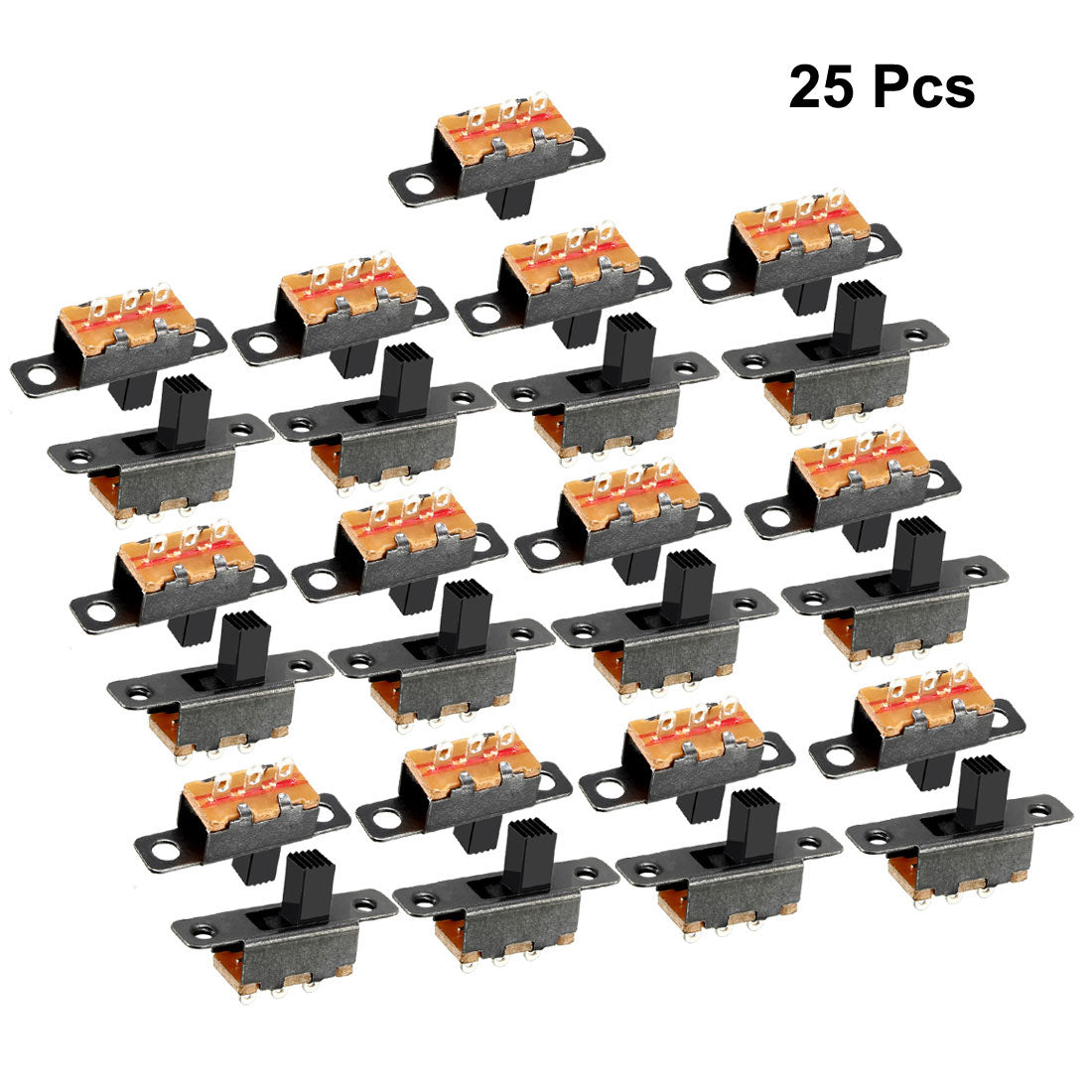 uxcell Uxcell 25Pcs 3mm Vertical Slide Switch SPDT 3 Terminals PCB Panel Latching