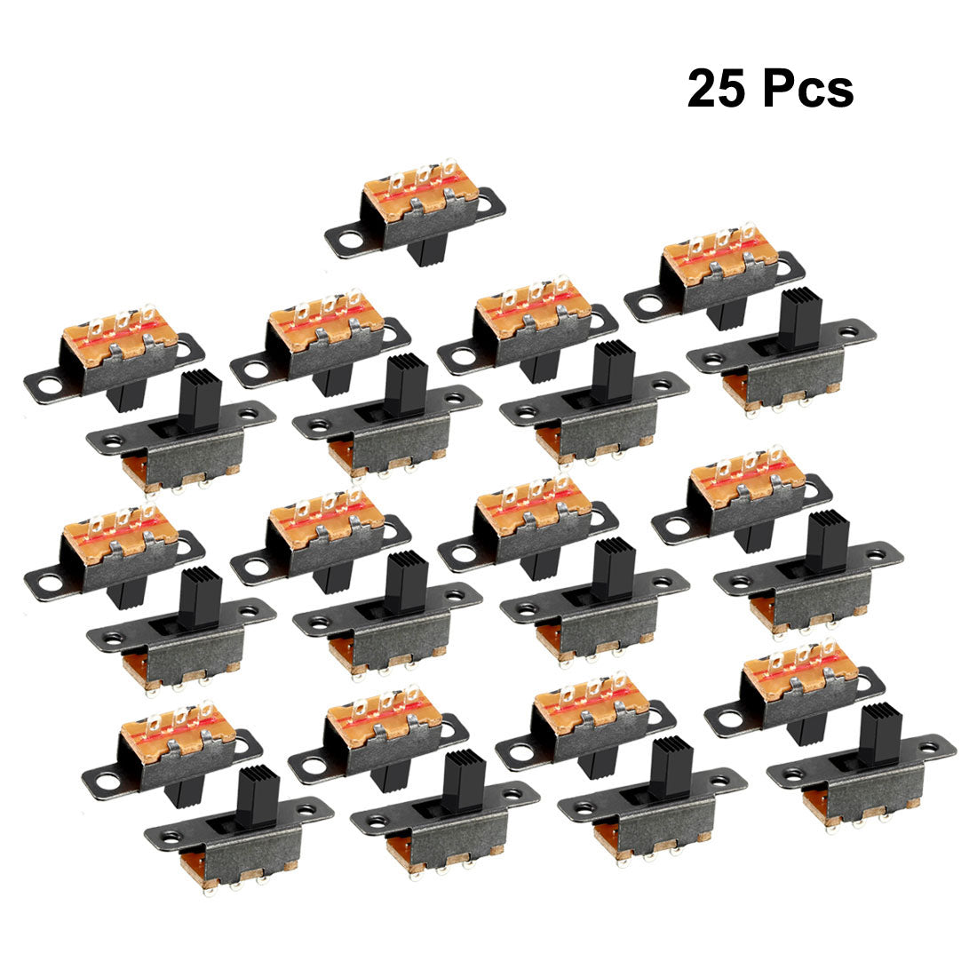 uxcell Uxcell 25Pcs 6mm Vertical Slide Switch SPDT 3 Terminals PCB Panel Latching