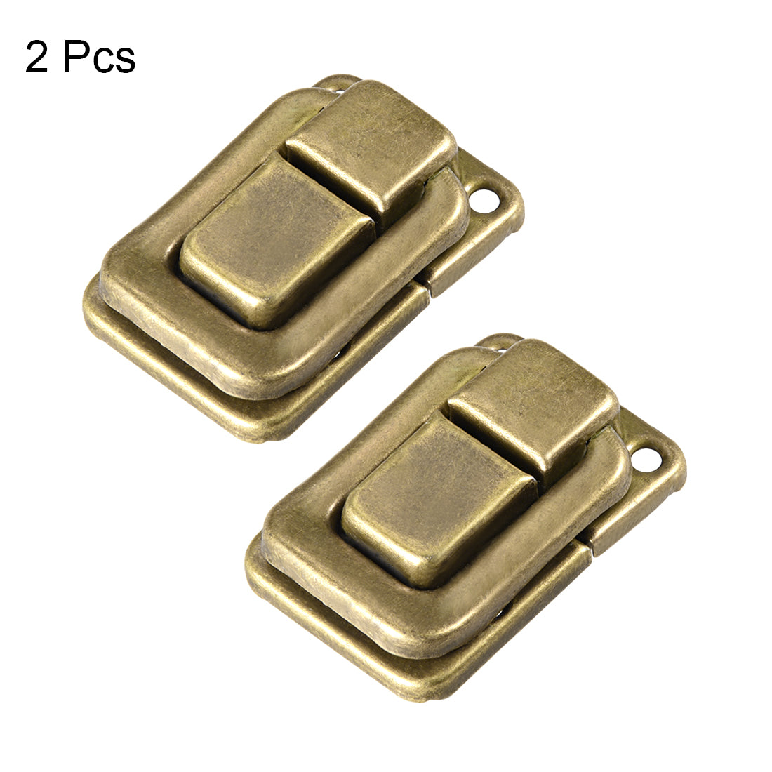 uxcell Uxcell Toggle Latch, 38mm Retro Style Brass Decorative Hasp Jewelry Wooden Box Catch w Screws 2 pcs