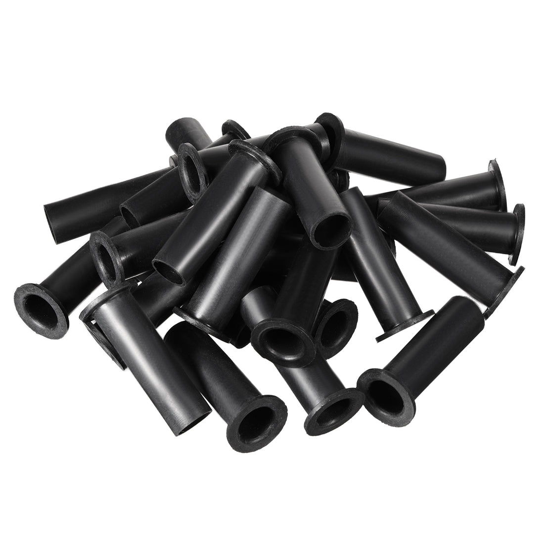 uxcell Uxcell 25 Pcs PVC Strain Relief Cord Boot Protector Cable Sleeve Hose 54mm Long Black