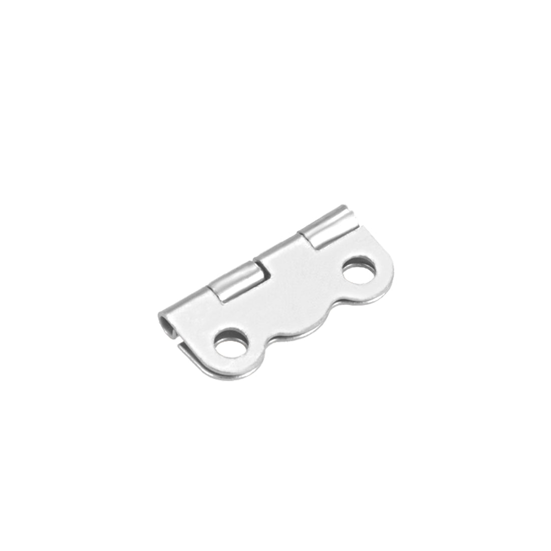 uxcell Uxcell 0.63" Mini Hinges Butterfly Shape Hinge Replacement Brushed Chrome Plain 20pcs