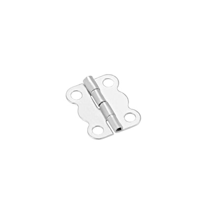 Harfington Uxcell 0.63" Mini Hinges Butterfly Shape Hinge Replacement Brushed Chrome Plain 20pcs