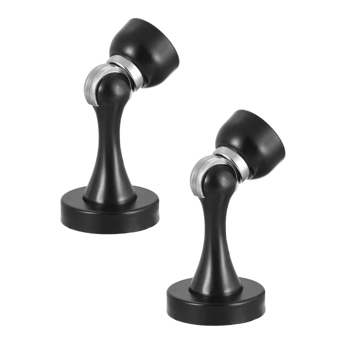 uxcell Uxcell 201 Stainless Steel Door Magnetic Catch Holder Stopper Screw Wall Mount Black 2pcs