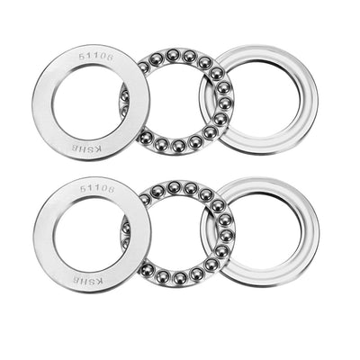 uxcell Uxcell 2pcs 51106 Single Direction Thrust Ball Bearings 30mm x 47mm x 11mm Chrome Steel