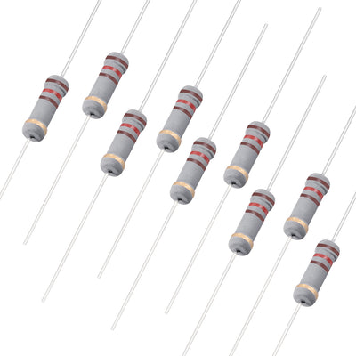 Harfington Uxcell 1W 120 Ohm Carbon Film Resistor 5% Tolerance 4 Color Bands Fixed Resistor 200Pcs