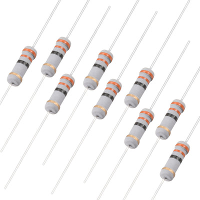 Harfington Uxcell 1W 33 Ohm Carbon Film Resistor 5% Tolerance 4 Color Bands Fixed Resistor 200Pcs