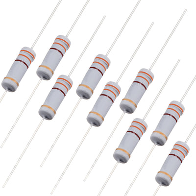 Harfington Uxcell 100pcs Carbon Film Resistors 330 Ohm 1W 5%Tolerances 4 Color Bands