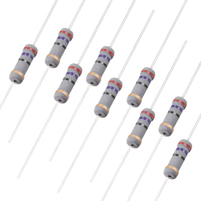 Harfington Uxcell 100pcs Carbon Film Resistors 27 Ohm 1W 5%Tolerances 4 Color Bands