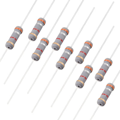 Harfington Uxcell 100pcs Carbon Film Resistors 3.9k Ohm 1W 5%Tolerances 4 Color Bands