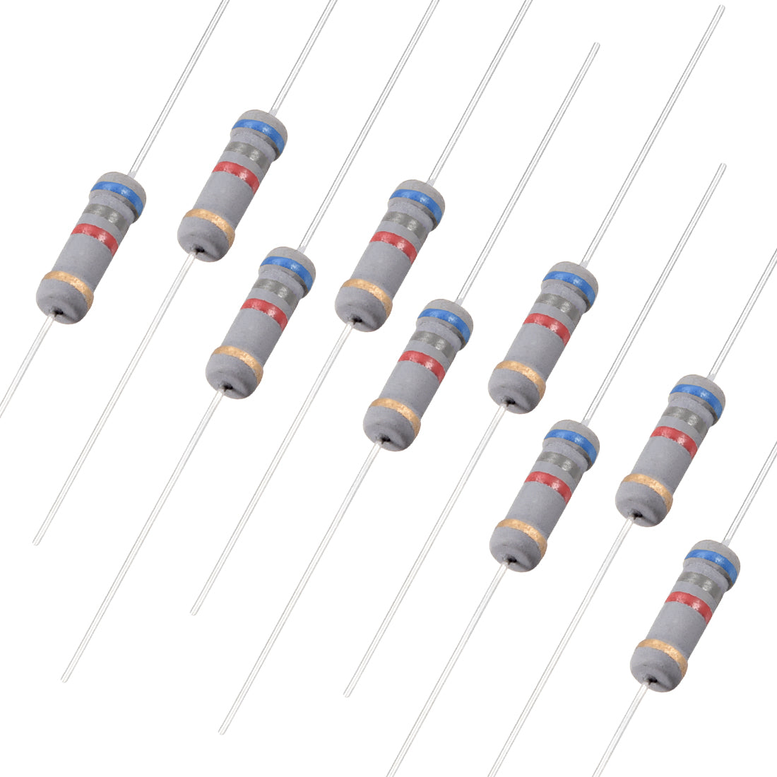 uxcell Uxcell 100pcs 1W 6.8K Ohm Carbon Film Resistor 5% Tolerance 4 Color Bands