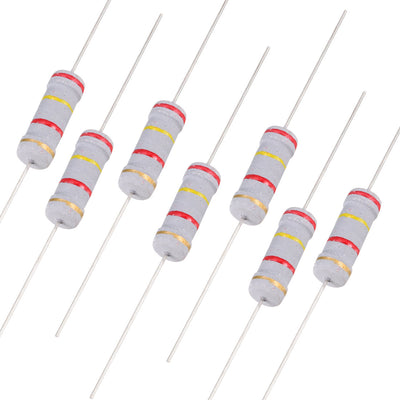 Harfington Uxcell 200pcs 2W 2.4K Ohm Carbon Film Resistor 5% Tolerance 4 Color Bands