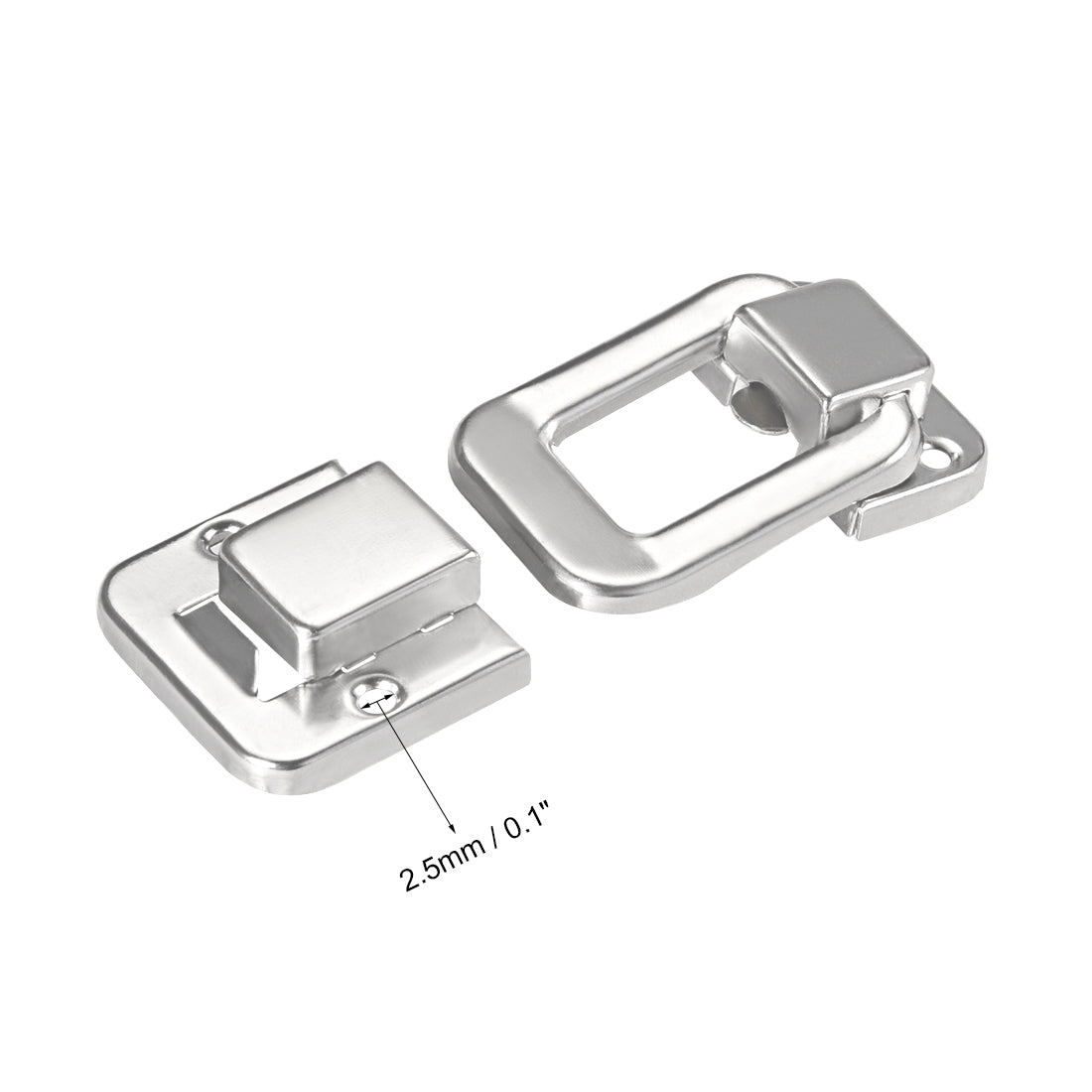 uxcell Uxcell Toggle Latch, 48mm Retro Style Silver Tone Decorative Hasp Jewelry Suitcase Box Catch w Screws