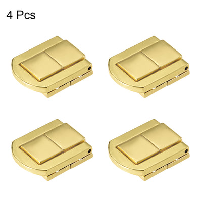 Harfington Uxcell Toggle Latch, 31mm Retro Style Golden Decorative Hasp Jewelry Suitcase Box Catch w Screws 4 pcs