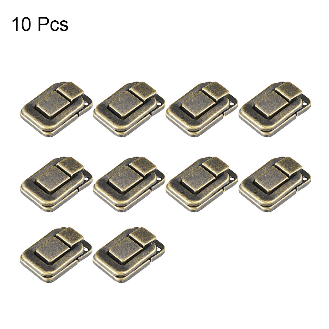 uxcell Uxcell Toggle Latch, 38mm Retro Style Bronze Decorative Hasp Jewelry Wooden Box Catch w Screws 10 pcs