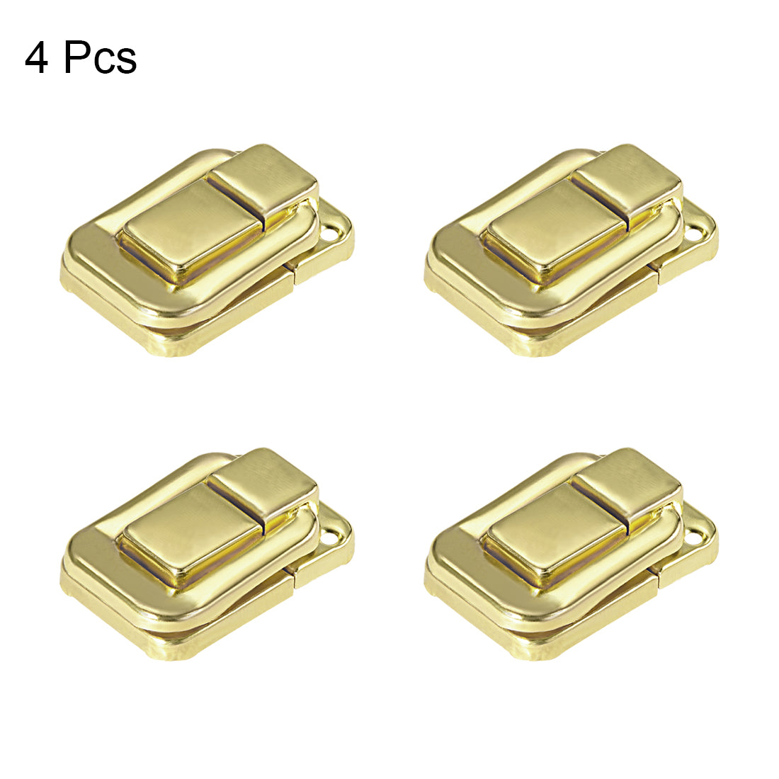 uxcell Uxcell Toggle Latch, 38mm Retro Style Golden Decorative Hasp Jewelry Wooden Box Catch w Screws 4 pcs