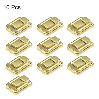 Harfington Uxcell Toggle Latch, 38mm Retro Style Yellow Decorative Hasp Jewelry Wooden Box Catch w Screws 10 pcs