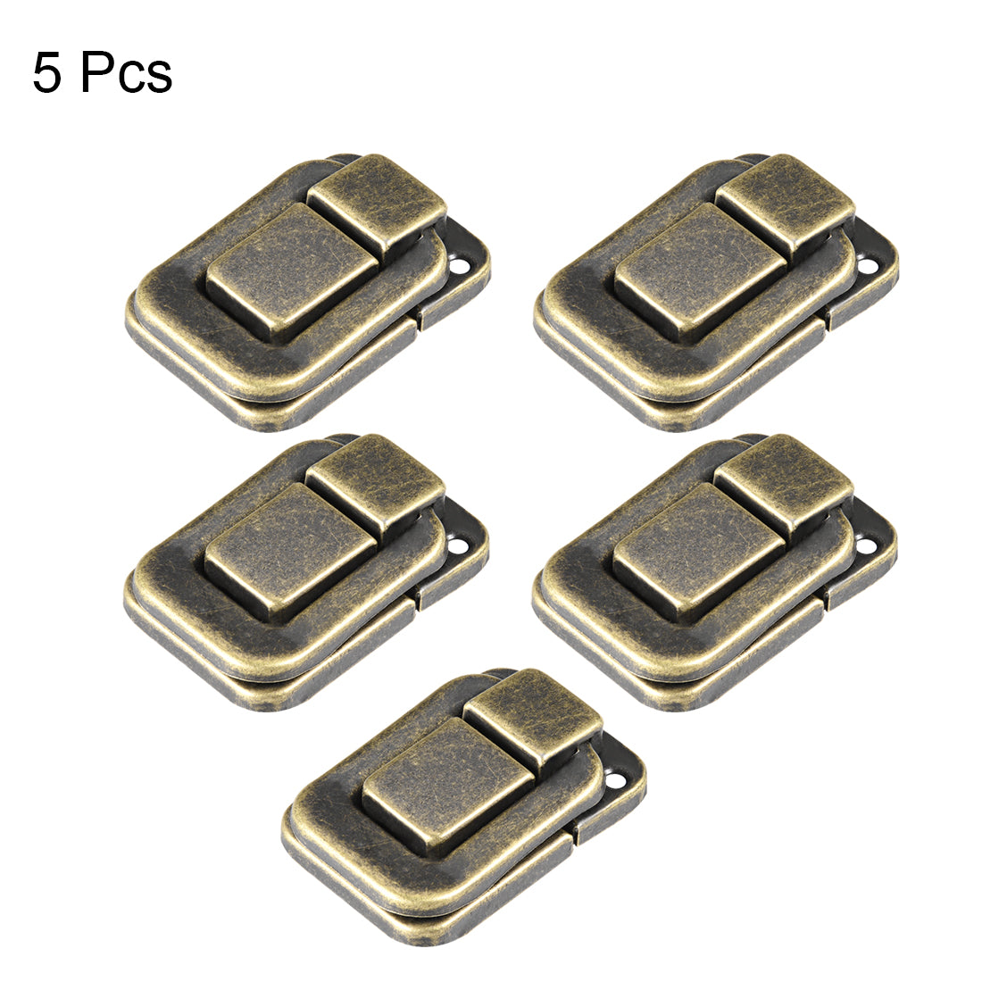 uxcell Uxcell Toggle Latch, 40mm Retro Style Bronze Decorative Hasp Jewelry Wooden Box Catch w Screws 5 pcs