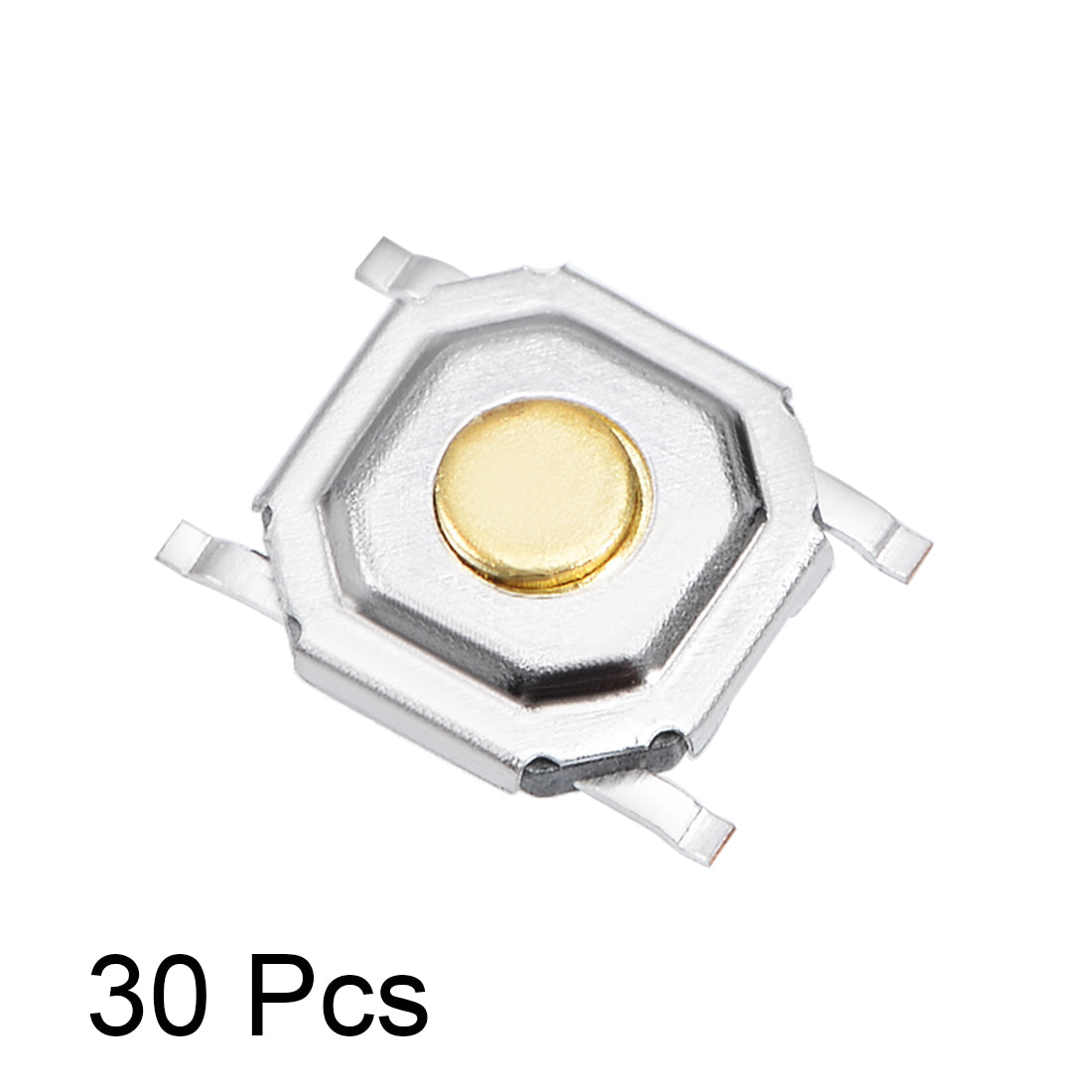 uxcell Uxcell 35PCS 5x5x1.5mm Momentary Panel PCB Surface Mounted Devices SMT Mount 4 Pins Push Button SPST Tactile Tact Switch