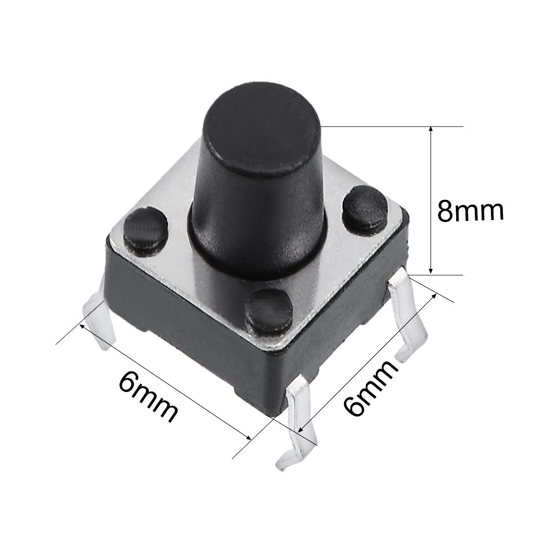 uxcell Uxcell 6x6x8mm Panel Mini/Micro/Small PCB Momentary Tactile Tact Push Button Switch DIP 19PCS